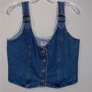 Levi's Blue Denim Button-Up vest